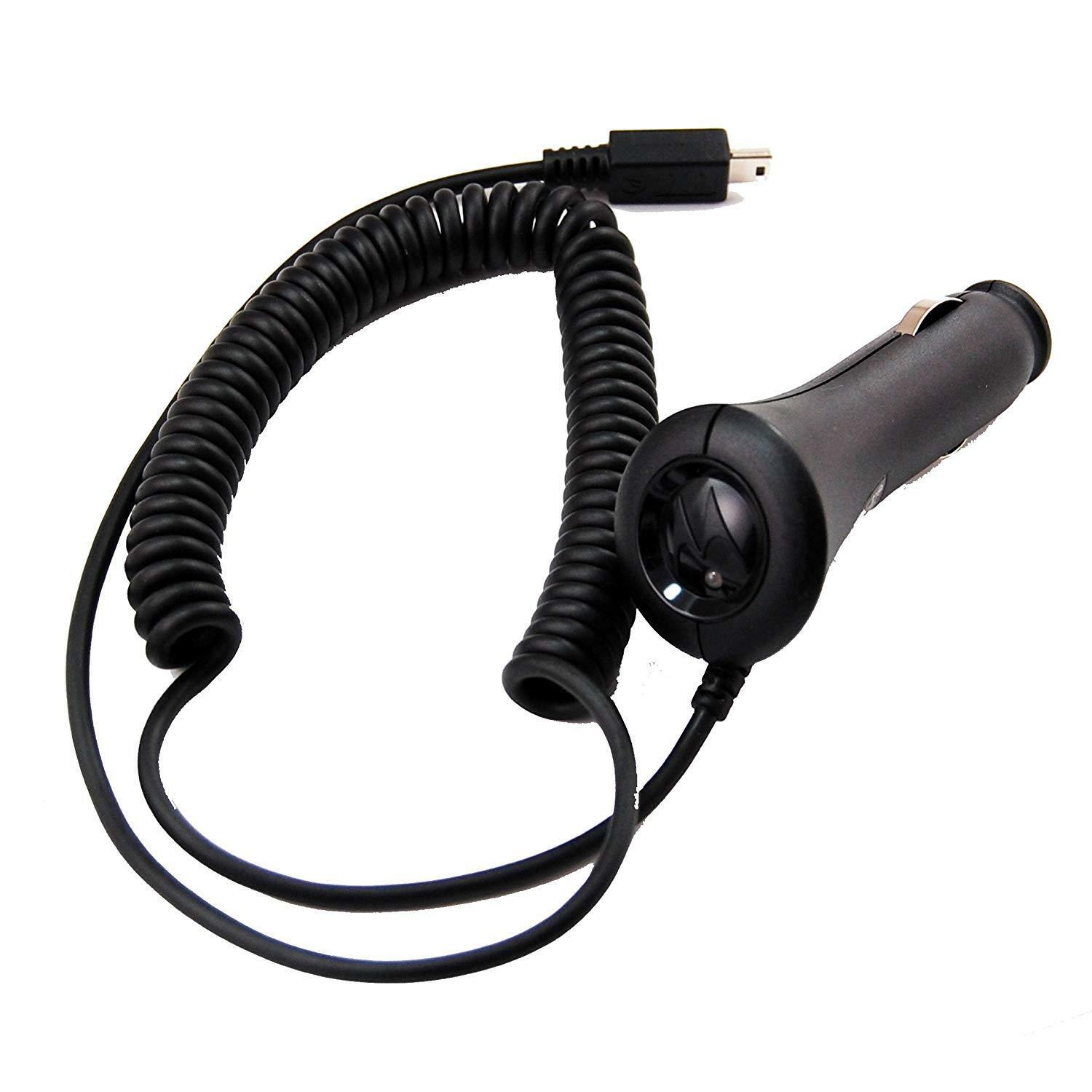 Motorola OEM Car Charger for MiniUSB Phones Black