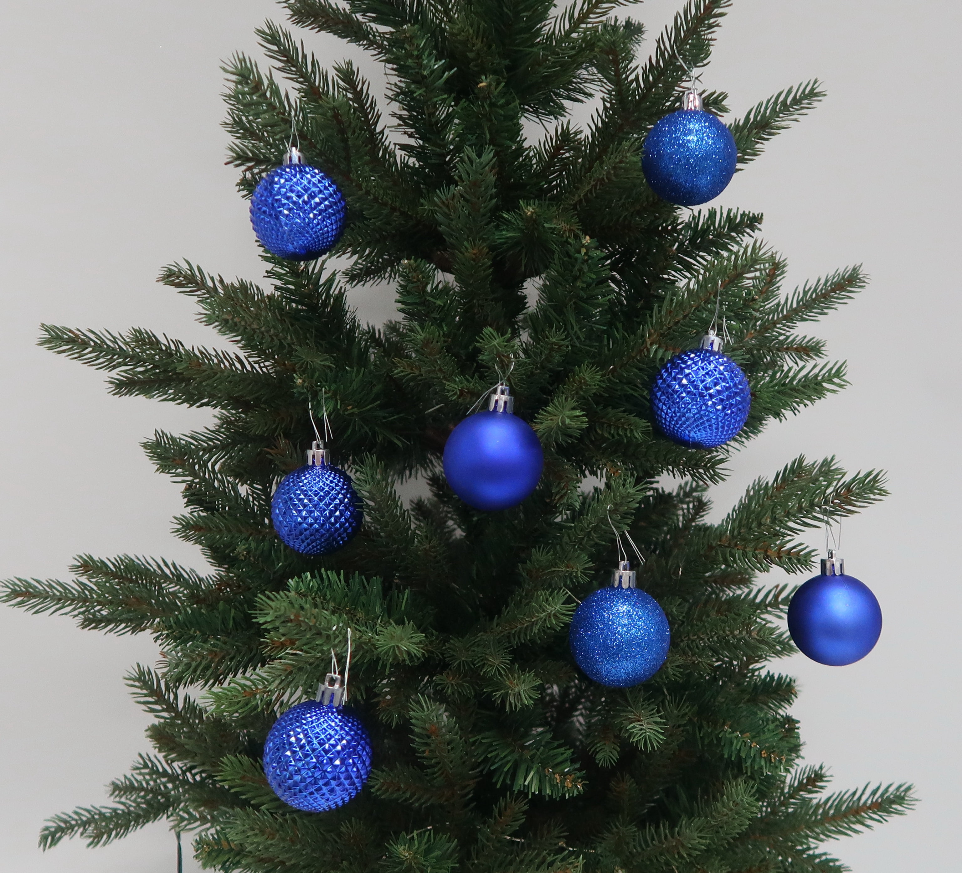 8 PIECES 5CM INCASSABLE ORNEMENT -BLEU 50MM - BLEU