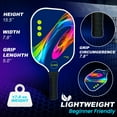 thumbnail image 3 of Pickleball Paddle Set of 2 with 2 Pickle Balls & Bag – Lightweight Graphite Pickle Ball Paddles for Men, Women & Family Game Set, 3 of 9