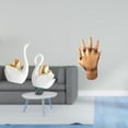thumbnail image 2 of estatua de cisne,Estatuas y figuras de cisnes de cerámica modernas Esculturas,Escultura de animales Decoración centro de mesa,Escultura de mano,Escultura de mano,manos entrelazadas,amantes, 2 of 8