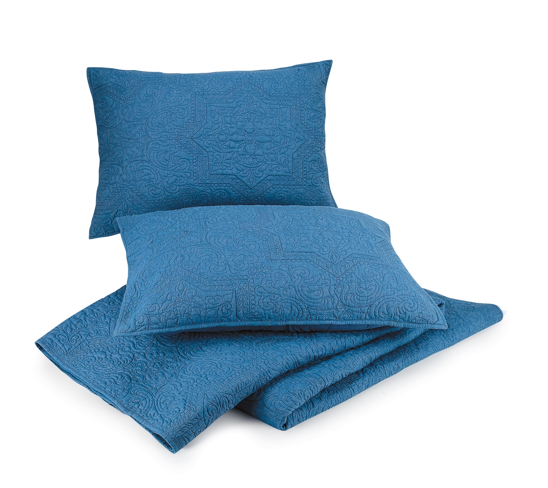 Better Homes & Gardens Solid Blue Chambray Full/Queen Quilt