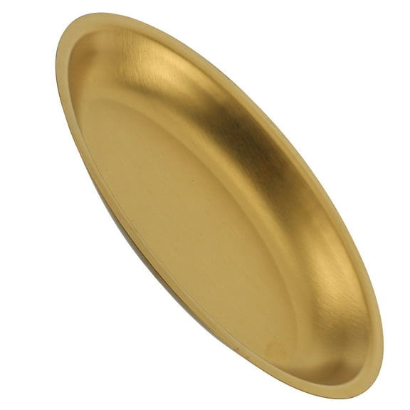 HOOWIFFY Elegant Golden Stainless Steel Oval Serving Platter for Kitchen and Dining Versatile Use