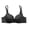 Black, variant on Raeneomay Women's Plus Size B C Cup Wireless Bra, Striped Wide Strap Side Support Everyday Bra 38-44