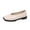 Beige, variant on Womens Ballet Flats Square Toe Faux Leather Deep V Cut Slip On Arch Support Non Slip Office Dressy Cushioned Flat Shoes Black Size US5