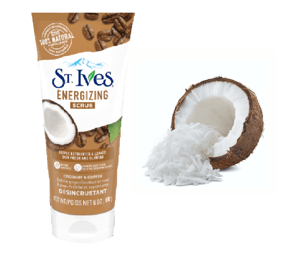 St. Ives Energizing Scrub, Net.Wt 6 oz (Coconut & Coffee) x 2pcs