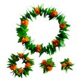 thumbnail image 3 of Hawaiano Hojas Artificiales Hierba Falda Flor Garland Collar Diademas Y Muñequeras Hawaii Beach Holiday Party Favor sonducket AP008101-02, 3 of 6