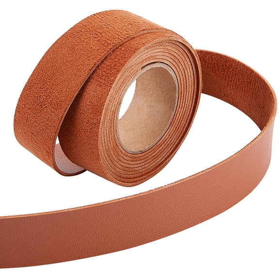 1"/25mm x 79"/2m Imitation Grain Leather Strips Leather Strap 0.07"/1.7mm Thick Flat Leather Cord Threads Rope