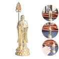 thumbnail image 3 of Estatua de Buda de latón con pala de monje, adorno de Bodhisatva, decoración del hogar, artesanía de latón HOMEMAXS MX16174356, 3 of 5