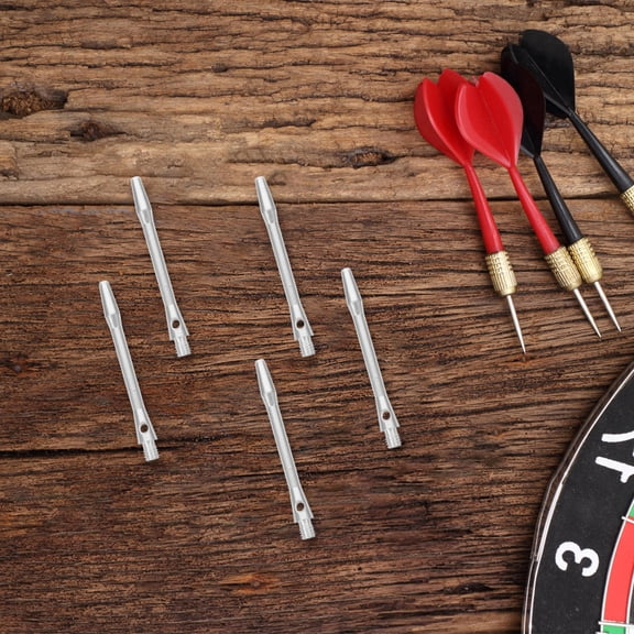 BESTYASH 12Pcs Transparent Aluminum Dart Shafts Replacement Accessories for Darts Playing and Practice