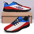 thumbnail image 4 of Puerto Rico Shoes Men Women Running Tennis Shoes Breathable Casual Puerto Rico Flag Sneakers Black Size 10.5, 4 of 5