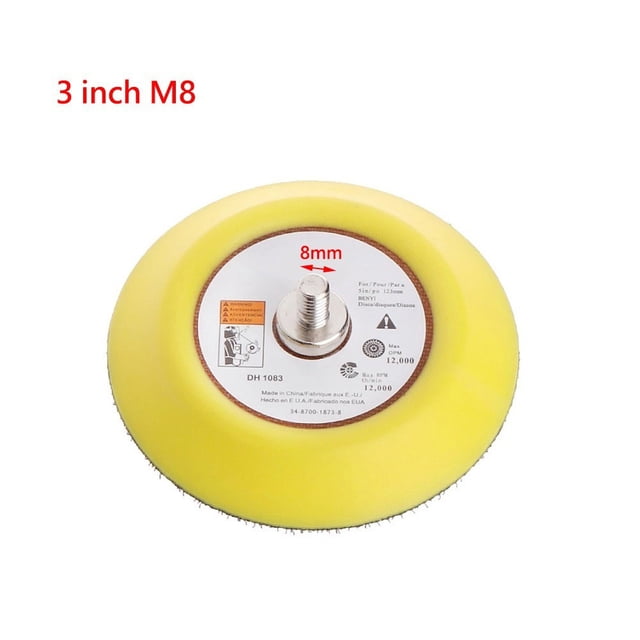 2/3/5 inch Polishing Sanding Disc Backing Pad Hook And Loop For Pneumatic Sander