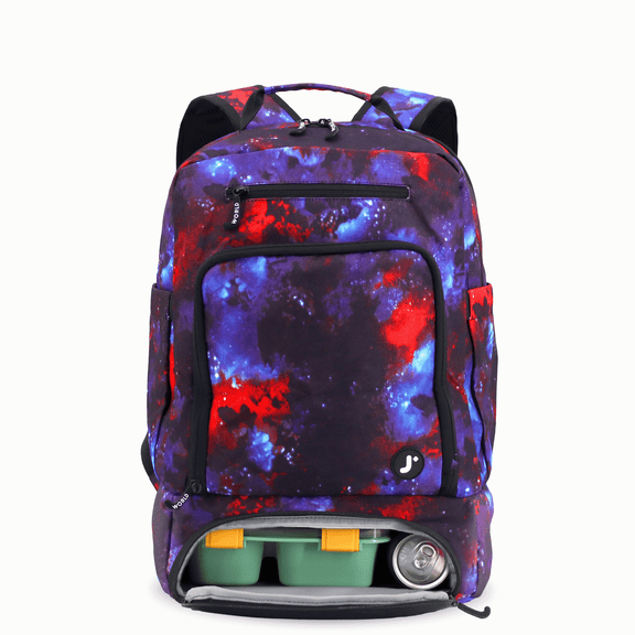 Mochila J World Packmate 2 en 1 con bolsa de almuerzo Galaxy