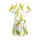 thumbnail image 5 of Mini Vestido de Verano Color Sólido Cuello en V Manga Corta Vestido de Becerro Medio, Vestido Corto de Verano, 5 of 5