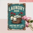 thumbnail image 4 of HELLOYOUNG Retro Laundry Room Metal Sign Rustproof Wall Decor Vintage Tin Sign with Washing Machine Clothespin Hanger for Home, 4 of 6