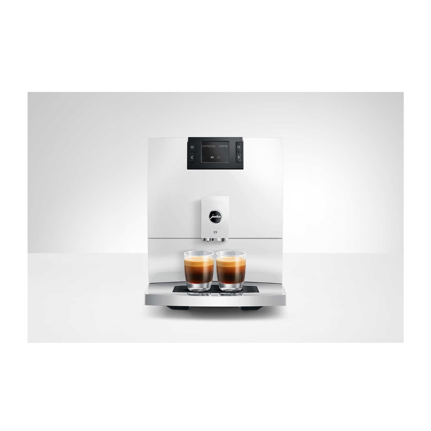 JURA C3 Automatic Coffee and Espresso Machine with 4 Specialties, Professional Aroma Grinder and and Dual Cup Function (Piano White)