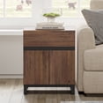thumbnail image 4 of WAMPAT Nightstand with 1 Drawer & 1 Storage Cabinet, Modern Bedside Table with 2 Open Door for Bedroom, Wood Rustic Side End Table for Living Room, Oak, 4 of 8