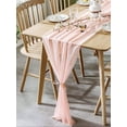 thumbnail image 3 of Gorgeous Blush Pink Table Runner 30x120 Inch (2 PACK) for Romantic Pink Wedding Decor, Bridal Shower, Baby Shower, Birthday Party Cake Table Decorations, 3 of 5