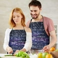 thumbnail image 5 of Math Equations Geometry Shapes Purple Apron-Garden Aprons for Women with Pockets-Cotton Linen Waterproof Kitchen Cooking Gardening Aprons Adjustable for Kitchen,Cooking,BBQ and Salon 33x27 Inch, 5 of 7
