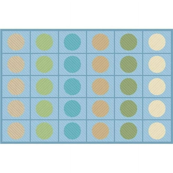 Carpets for Kids® Pixel Perfect Collection™ Calming Colors Open Seating Rug, 8’x 12’, Blue