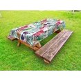 thumbnail image 1 of Floral Outdoor Tablecloth, Watercolored Tropical Exotic Foliage Vibrant Color Palette Hawaiian Summer Season, Decorative Washable Fabric Picnic Table Cloth, 58 X 84 Inches,Multicolor, by Ambesonne, 1 of 2