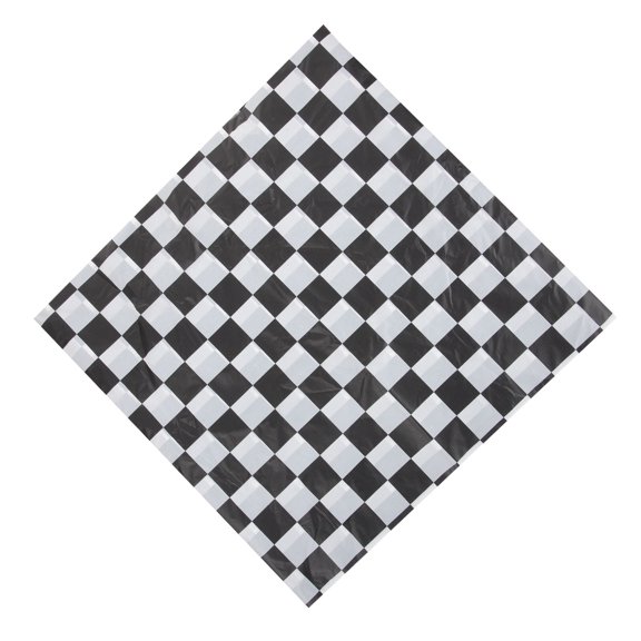 ETEREAUTY Oil Proof PVC Tablecloth with Black and White Grid Pattern Easy to Clean Table Cover