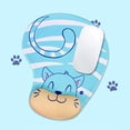 thumbnail image 2 of Almohadilla Para Ratones Alfombrilla de ratón con soporte para reposamuñecas, espuma viscoelástica resistente al deslizamiento, gato azul, 2 of 8