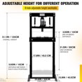 thumbnail image 2 of COZONY 12T Heavy Duty Hydraulic Shop Press – H-Frame Floor Press w/ Adjustable Work Table & Press Plates,Black, 2 of 11
