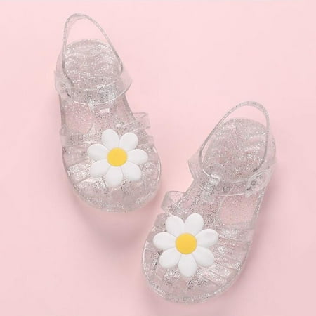 

Hipattires Toddler Shoes for Girls White Sandals Fashion Comfy Dress Shoes Water Shoes First Walking Shoes