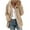 Brown, variant on HAiming Womens Plus Size Fleece Coat Full Zip up Long Sleeve Soft Comfy Jacket Thick Fall Winter Trendy Clothes