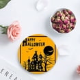 thumbnail image 4 of FMSHPON Happy Halloween Horror Castle and Trees Orange Set of 8 Round Coaster for Drinks, Absorbent Ceramic Stone Coasters Cup Mat with Cork Base for Home Kitchen Room Coffee Table Bar Decor, 4 of 6