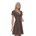 thumbnail image 1 of Women’s A Line Tribal Summer Dress, Retro Triangle Arrangement, Cross Wrap V Neck, 6 Sizes, by Ambesonne, 1 of 2