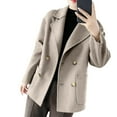 thumbnail image 4 of Sakmal Womens Barn Coat Yellow Plus Size Peacoat Jacket Winter Jackets for Women M, 4 of 7