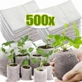 thumbnail image 2 of 100/500PCS Biodegradable Grow Bags Plant Grow Nursery Bag Non-woven Fabric Seeds Pockets Plant Cultivation Pouches Garden Tools, 2 of 9