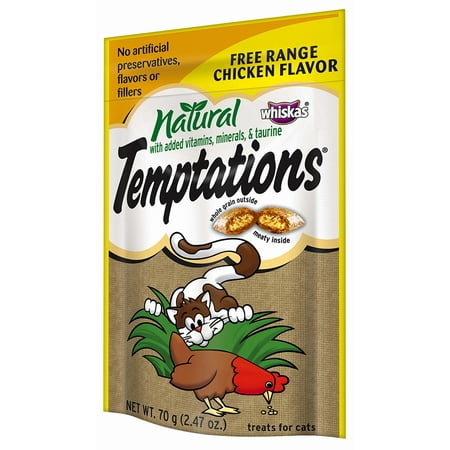 UPC 023100273396 product image for Temptations Natural Cat Treats Free Range Chicken Flavor, 2.47 Oz. | upcitemdb.com