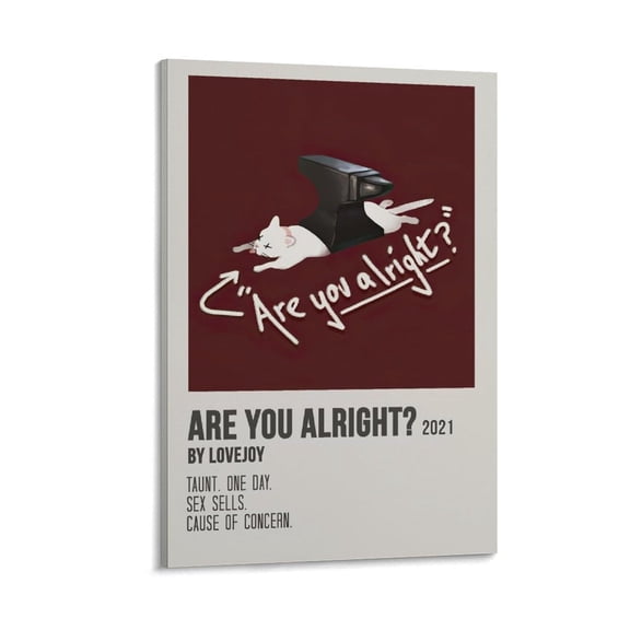 Are You Alright Album Cover Poster Canvas Wall Art Lovejoy Merch Inspiring Pop Music HD Prints Painting Room Aesthetics Decoration Gift for Home Office Bedroom Wall Decor Unframe