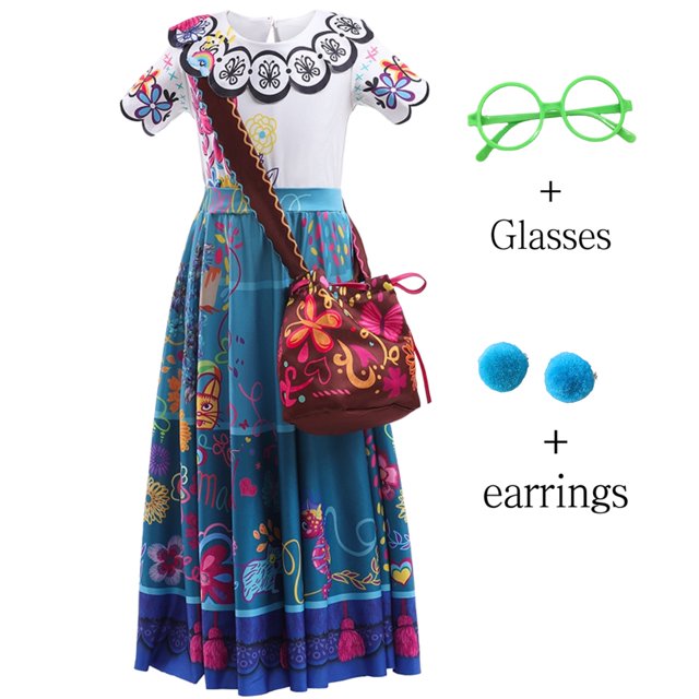 Mirabel-disfraces de Encanto para niños, vestidos de princesa de fantasía, ropa de fiesta de cumpleaños, Carnaval, ropa para niños, vestido de Isabela Fivean unisex