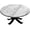 White Granite, variant on Round Elastic Edge Fitted Table Cover, White Granite Washable Wipeable Table Cover, for Indoor Holiday Family Banquet and Outdoor Patio Use, Fit for 44" Table