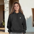thumbnail image 4 of Dalix Heartly Ghost Embroidery Washed Sweatshirt Hoodie Fleece Relaxed Fit Lounge Womens in Black XS X-Small, 4 of 5