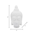 thumbnail image 4 of Ceramic Buddha Head Figurine Sculpture for Home Decor - Decorative Statue for Office Desk and Shelf Accent - Modern Ornament Display for Living Room and Coffee Table Decor - 10", White, 4 of 12