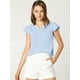 thumbnail image 2 of Camiseta Manga Tulipán Cuello En V Básico Para Mujer Gris azul XL, 2 of 6