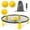 Yellow + Plastic, variant on FENGFAN Outdoor Roundnet Game Set Portable with 2 Balls Sturdy Net Carry Bag 1 Pack