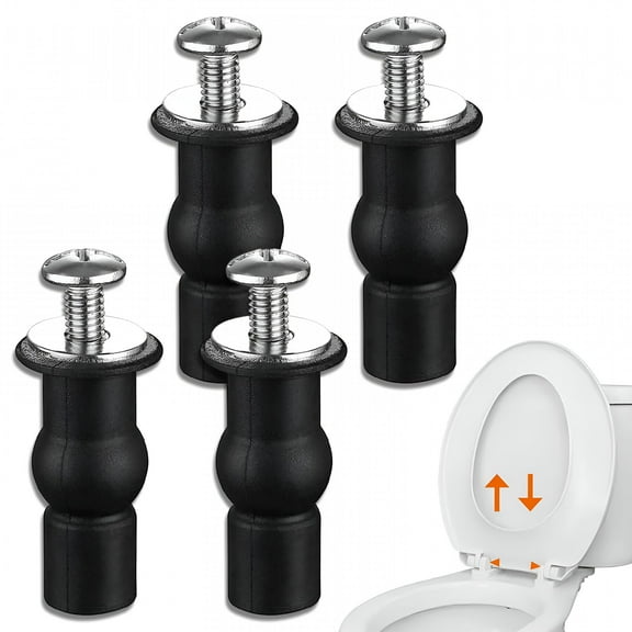 TALENO Toilet Seat Screws Fittings,4 Pack Universal Toilet Lid Seat Hinges Bolts Toilet Seat Fittings,Screw Fixings Fix WC Blind Hole Fittings for Toilets WC Blind Hole