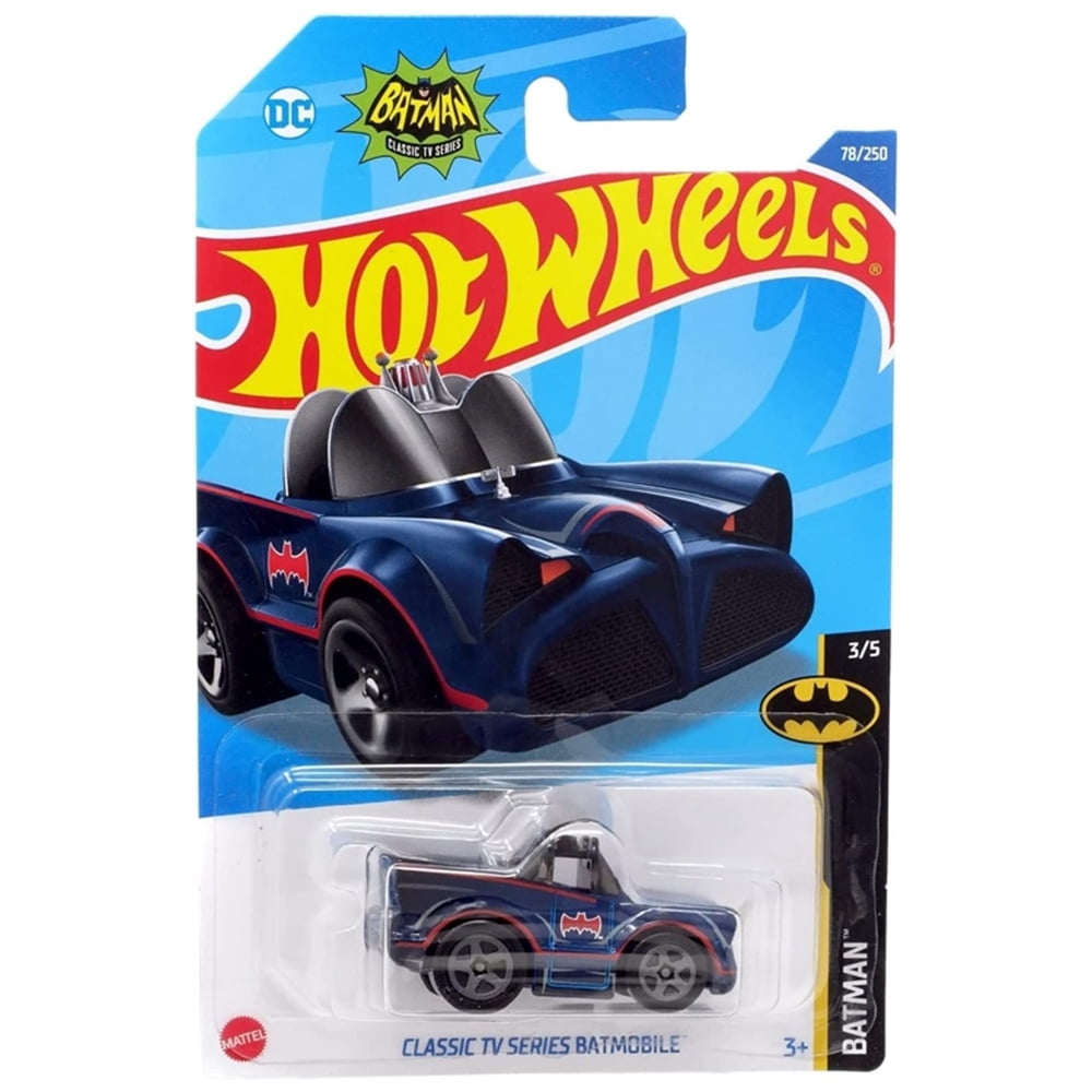 Hot Wheels Classic TV Series Diecast Vehicle Series - HCT04 ~ Batmobile ~ Blue ~ 3/5