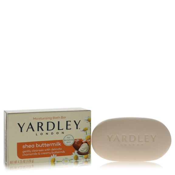 Yardley London Sensitive Skin Naturally Moisturizing Bath Bar, Shea Buttermilk, 4.25 Oz