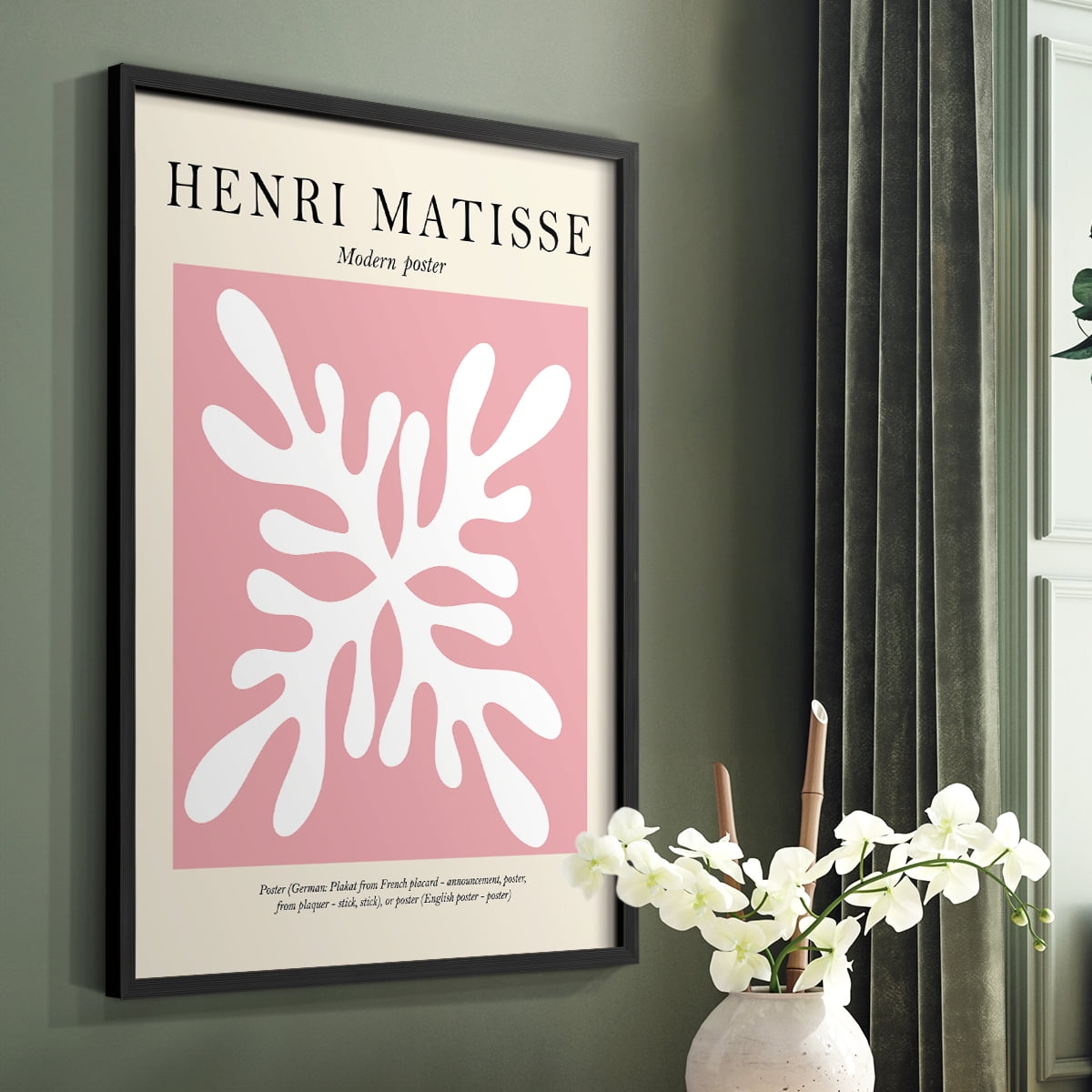 Matisse CXXX Framed Print in Black Solid Wood 11 x 14 Framed Print