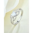 thumbnail image 3 of PYNZY Celtic Knot Rings Infinity Twisted Rings, 925 Sterling Silver Heart Statement Rings Cubic Zirconia Jewelry for Women Valentine's Day Gift Size 7, 3 of 6