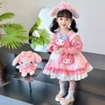 thumbnail image 2 of Anime Sanrioed Kuromi Melody Y2K Kid Girl Lolita Long Sleeved Dress Kawaii Cartoon High-Quality Outfit Cosplay Princess Costume, 2 of 5