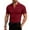 Wine, variant on Mens Ribbed Polo Shirt V-Neck Short Sleeve Knit Summer Business Casual Stretchy Golf Shirts, XL