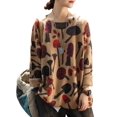 thumbnail image 1 of Jersey YESNO de punto extragrande estampado para mujer, 2XL S01, 1 of 4