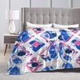 thumbnail image 4 of DouZhe Ultra-Soft Micro Fleece Lightweight Flannel Bed Blanket, Graffiti Camouflage Print Cozy Warm Throw Blankets, 50"x40", 4 of 7
